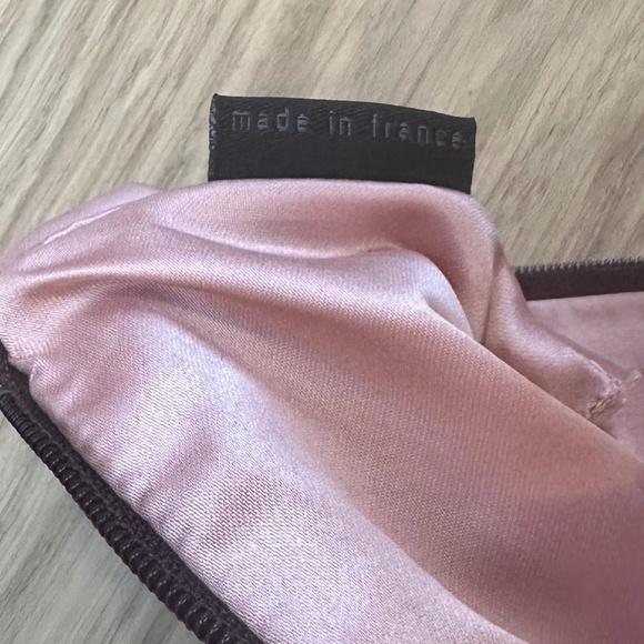 Brontibay Paris - Deep Purple Satin Bow Clutch Purse with Zip - Picture 8 of 10